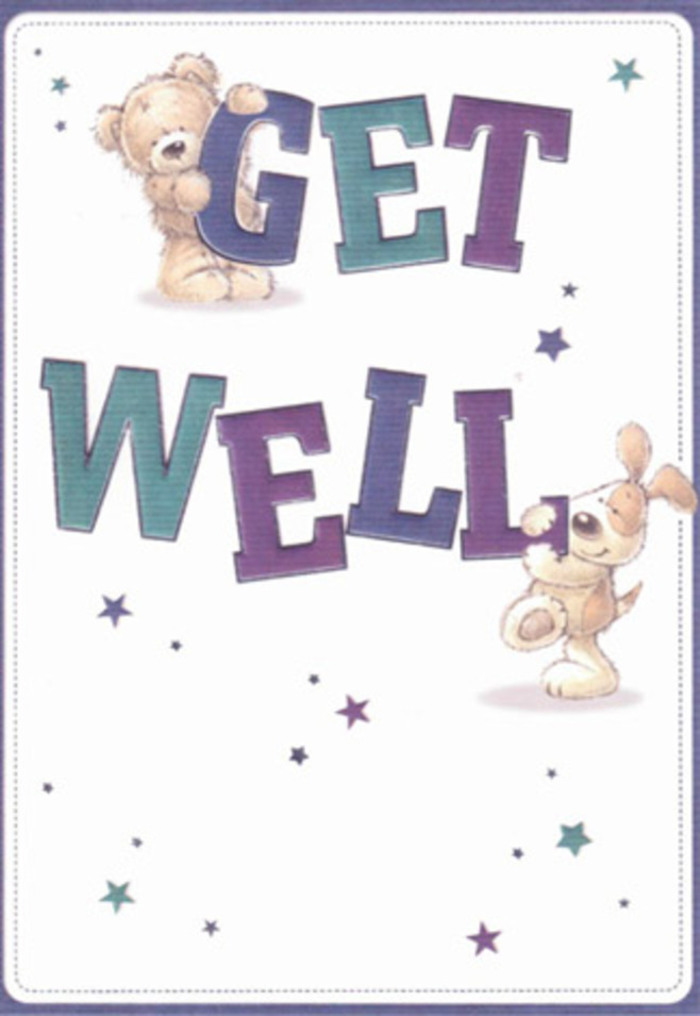 A scene of playful comfort unfolds on this illustrated get well card, its mood reflecting the caring community spirit often felt in Upper Clapton. Two endearing companions-a fluffy bear and a velvety-eared puppy-stand as the heart of the design, entwined in a gentle exchange of well wishes. Cheerful stars, scattered in whimsical profusion, seem to float on air, much like hope being shared on Lower Clapton Road. The bold, confident typography anchors the card, shaded in vivacious purples and serene aquas that echo the vibrancy of local blooms found in Upper Clapton's markets. There's a wonderful tactility in the soft fur of the bear and the puppy's downy ears-each brushstroke builds a sense of touch, evoking the same warmth as a hand-crafted bouquet. Light pours across the composition, emphasizing both clarity and freshness, essential elements for recovery and healing. Imagining this card paired with a signature Upper Clapton Florist arrangement, the combined gesture radiates uplifting energy and heartfelt care. Every thoughtful detail, from the dancers of light to the loving smiles of the characters, crafts a message of reassurance and positivity-perfect for brightening any day and supporting healing in a way that resonates deeply across the Upper Clapton community.